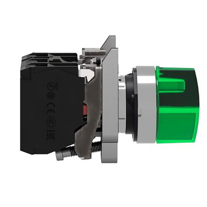 Schneider Electric Knob Selector Switch - (SPDT) 22 mm Cutout Diameter Illuminated 3 Positions