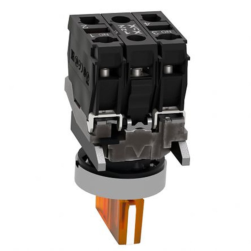 Schneider Electric Knob Selector Switch - (SPDT) 22 mm Cutout Diameter Illuminated 3 Positions