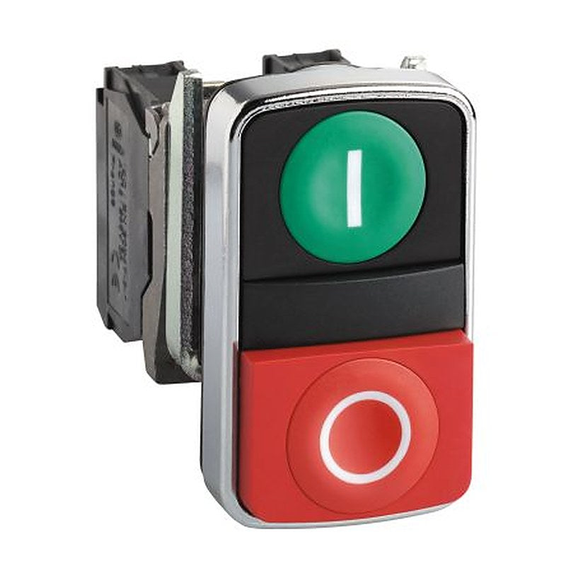 Schneider Electric Harmony XB4 Series Push Button Switch, Spring Return, Panel, 22 mm Cutout, SPDT, IP67, IP69K