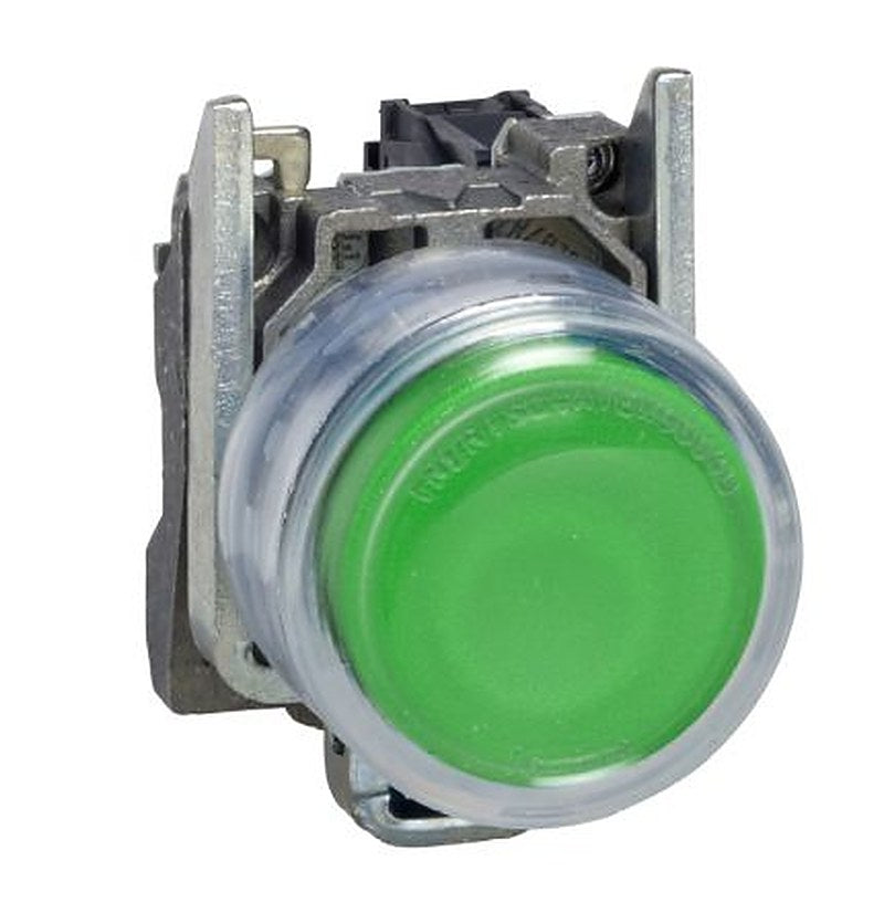 Schneider Electric XB4 Series Push Button Switch, Through Hole, 22 mm Cutout Green, SPST, IP66, IP67