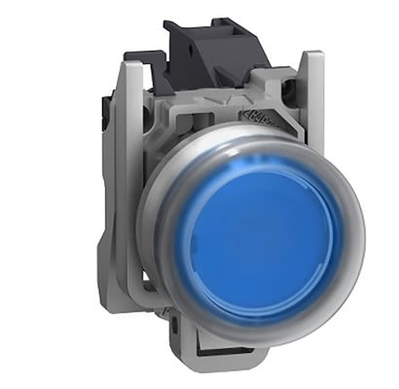 Schneider Electric Harmony XB4 Series Push Button Switch, 22 mm Cutout Blue, 1 NO, IP66
