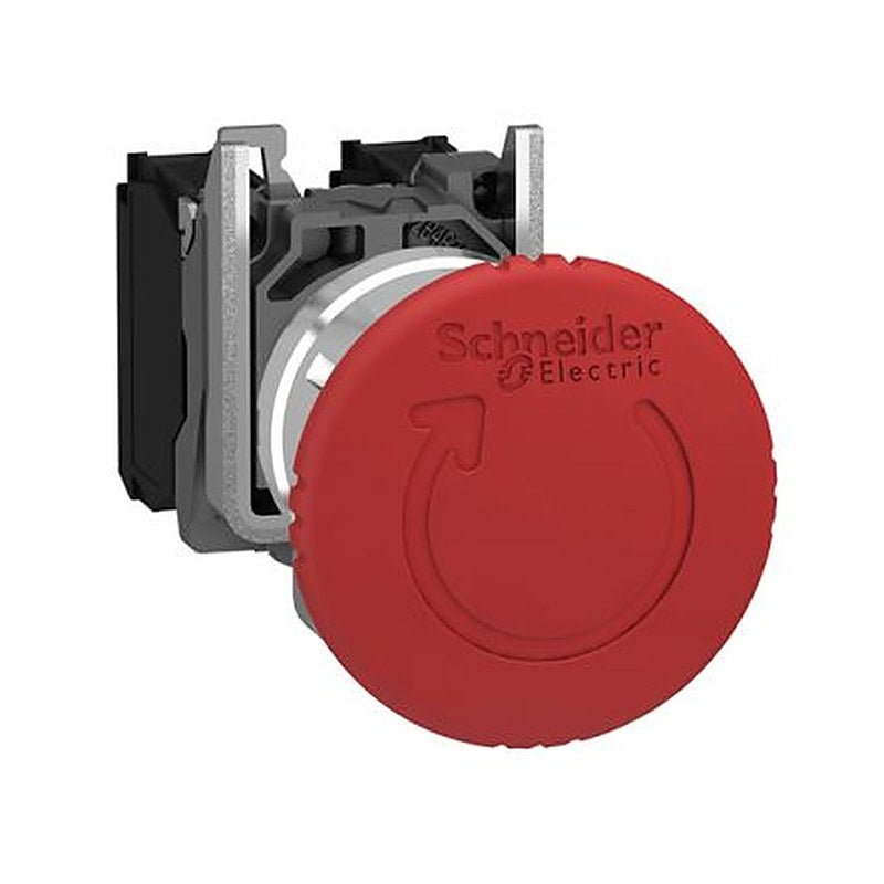 Schneider Electric Harmony XB4 Series Turn to Release Emergency Stop Push Button, 22.5 mm Cutout, 2 NC, IP66, IP69K,
