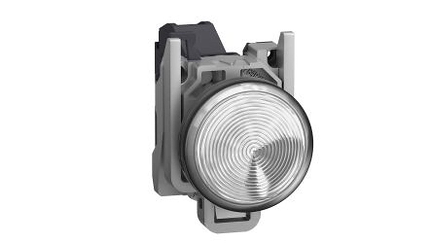 Schneider Electric, Harmony XB4, Panel Mount White LED Pilot Light, 22.5 mm Cutout, IP65, Round, 254V ac/dc