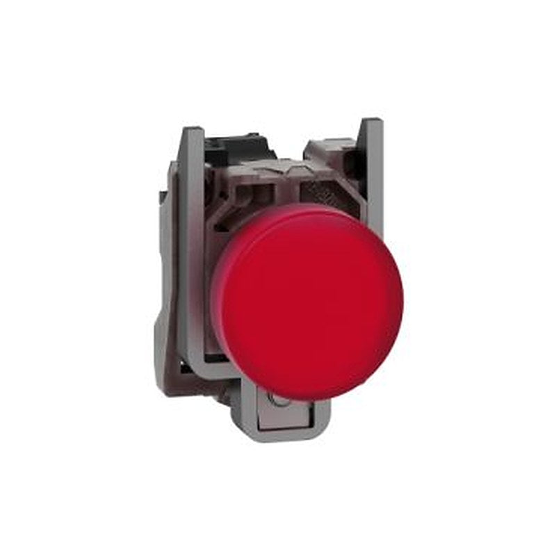 Schneider Electric, Harmony XB4, Panel Mount Red LED Pilot Light, 22 mm Cutout, IP66, IP67, IP69K, Round, 120V ac