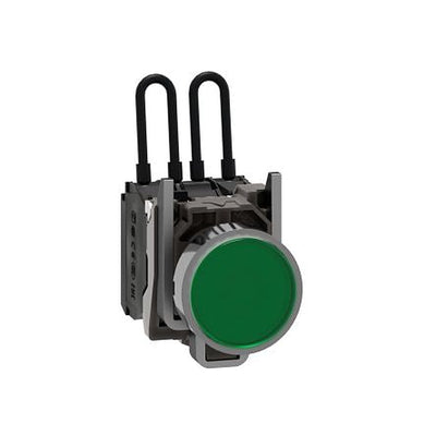 Schneider Electric, Harmony XB4, Panel Mount Green LED Pilot Light Complete Unit, 22.5 mm Cutout, IP69K, IP69, IP66,
