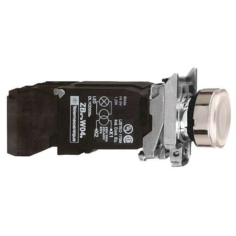 Schneider Electric Harmony Series Push Button Switch, Spring Return, Panel, 22.5 mm Cutout, 1 NO/1 NC, IP66, IP67, IP69,