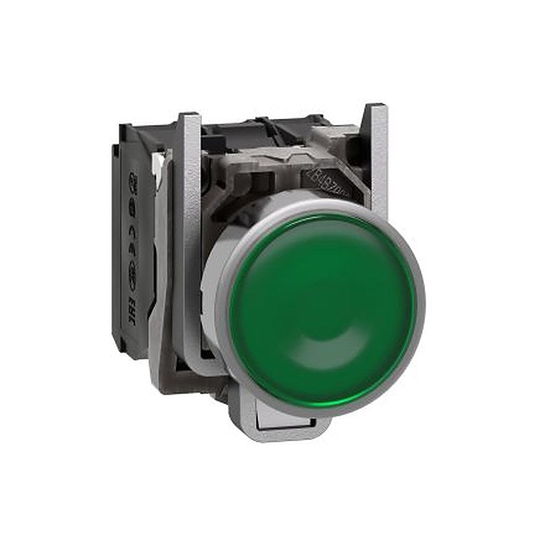 Schneider Electric Harmony XB4 Series Illuminated Push Button Switch, Spring Return, Panel, 22 mm Cutout, SPDT, Green