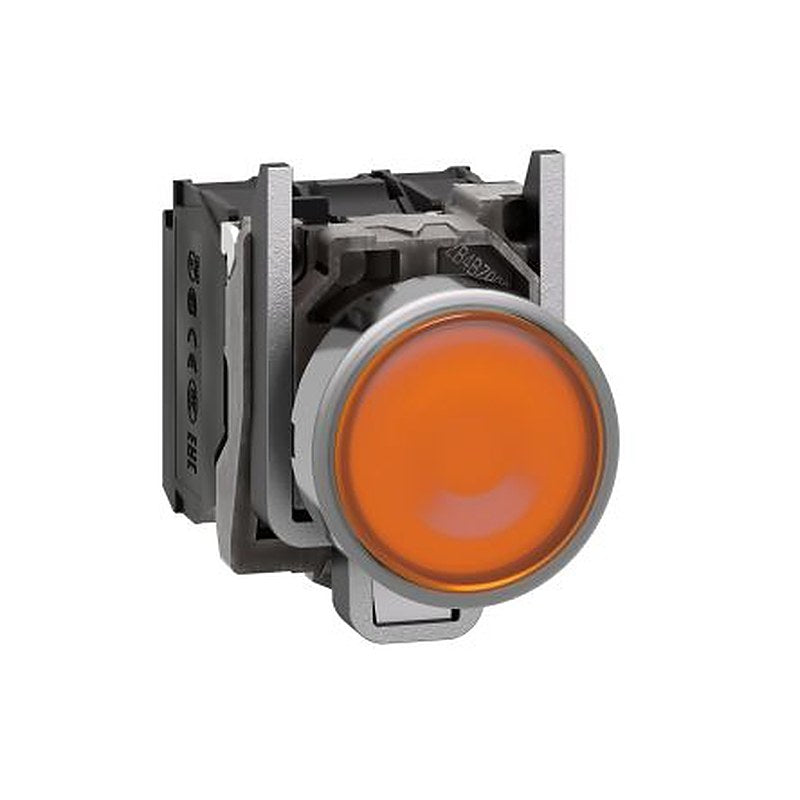 Schneider Electric Harmony XB4 Series Illuminated Push Button Switch, Spring Return, Panel, 22 mm Cutout, SPDT, Orange