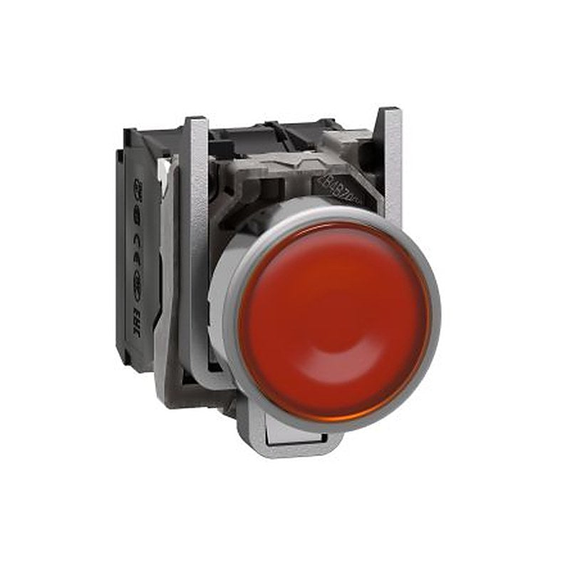 Schneider Electric Harmony Series Illuminated Push Button Switch, Spring Return, Panel, 22 mm Cutout, SPDT, Orange LED,