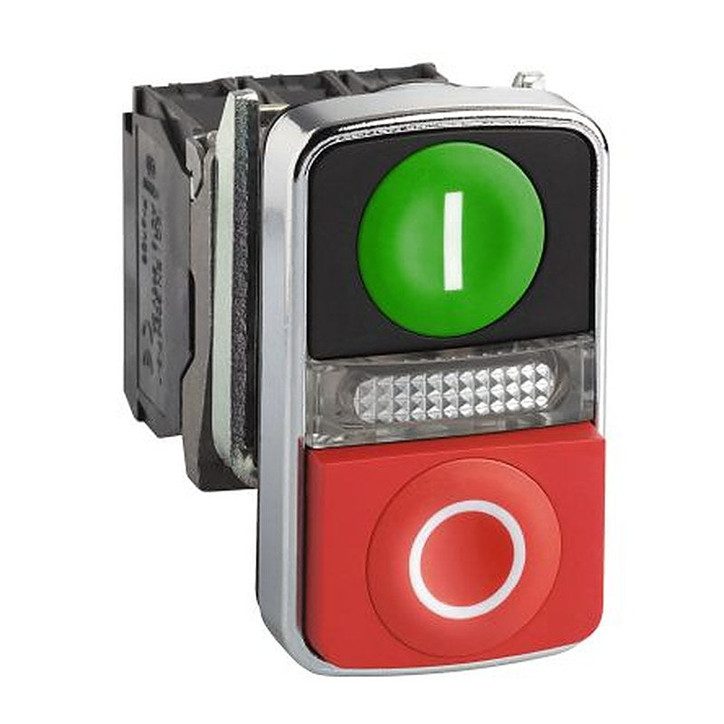 Schneider Electric Harmony XB4 Series Illuminated Push Button Switch, Spring Return, Panel, 22 mm Cutout, SPDT, White