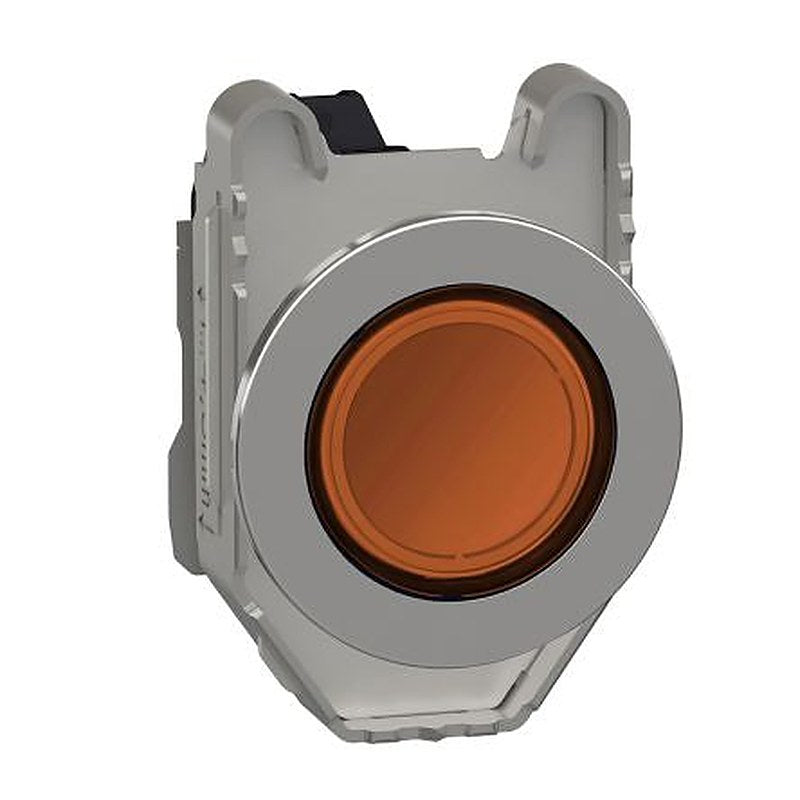 Schneider Electric, Harmony XB4, Flush Orange LED Pilot Light, 30 mm Cutout, IP67, IP66, IP69, Round, 100V ac, 132 V ac