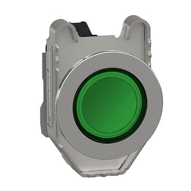 Schneider Electric, Harmony XB4, Flush Green LED Pilot Light, 30 mm Cutout, IP69, IP66, IP67, Round, 264V ac