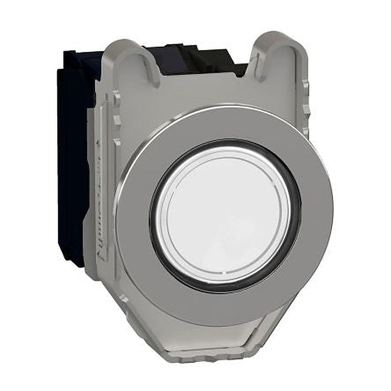 Schneider Electric Harmony XB4 Series Illuminated Push Button Switch, Spring Return, Panel, 30 mm Cutout, SPDT, White