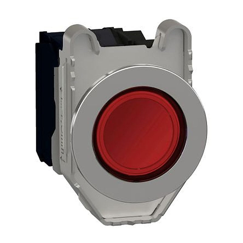 Schneider Electric Harmony XB4 Series Illuminated Push Button Switch, Spring Return, Panel, 30 mm Cutout, SPDT, Red LED