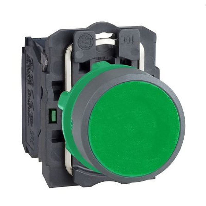 Schneider Electric Harmony Series Push Button Switch, Spring Return, Panel, 22 mm Cutout, 1 NO, IP66, IP67, 600 V dc 240