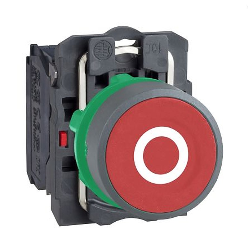 Schneider Electric Harmony Series Push Button Switch, Spring Return, Panel, 22 mm Cutout, 1 NC, IP66, IP67, 600 V dc 240