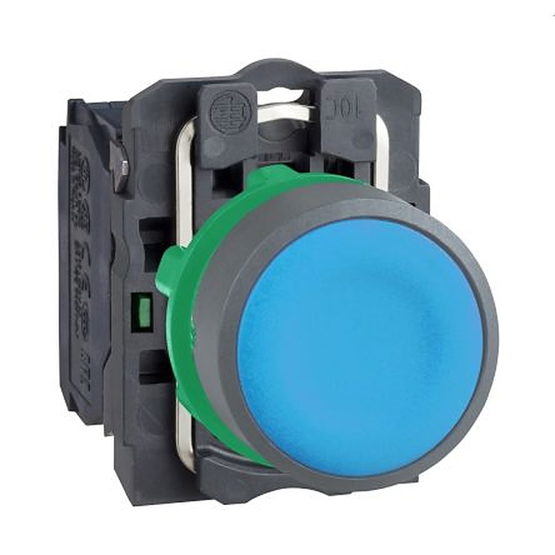 Schneider Electric Harmony Series Push Button Switch, Spring Return, Panel, 22 mm Cutout, 1 NO, IP66, IP67, 600 V dc 240