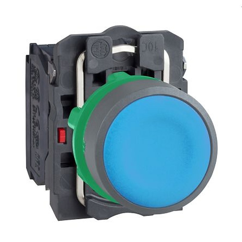 Schneider Electric Harmony Series Push Button Switch, Spring Return, Panel, 22 mm Cutout, SPDT, IP66, IP67, 600 V dc 240