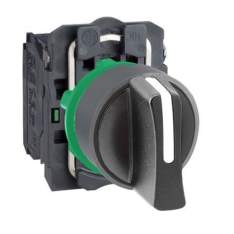 Schneider Electric Handle Selector Switch - (2 NO) 22 mm Cutout Diameter 3 Positions