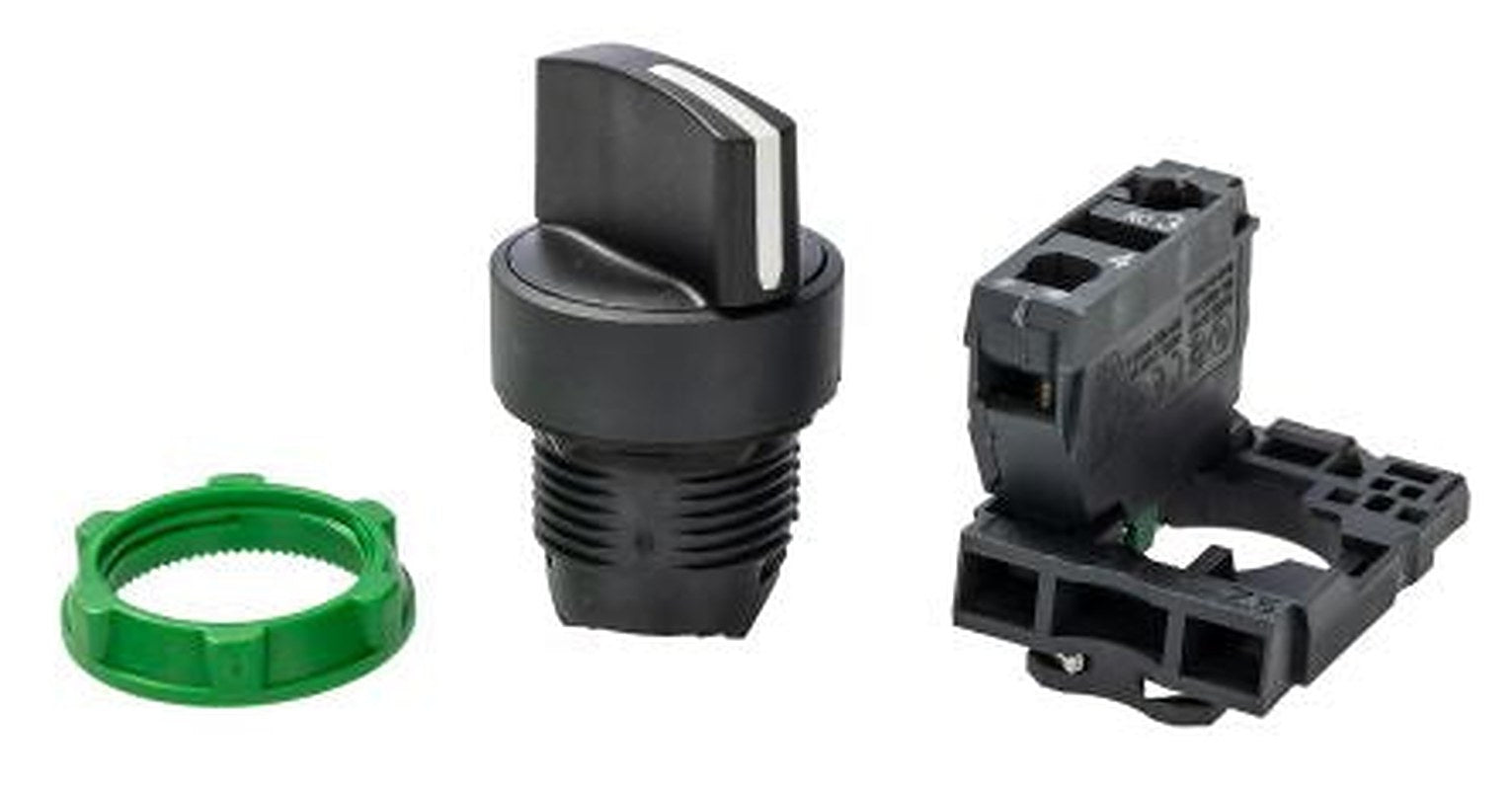 Schneider Electric Knob Selector Switch - (SPST) 22 mm Cutout Diameter 2 Positions