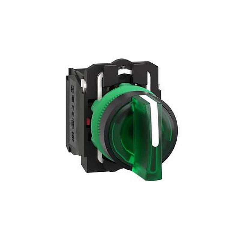 Schneider Electric Knob Selector Switch - (SPDT) 22 mm Cutout Diameter Illuminated 3 Positions