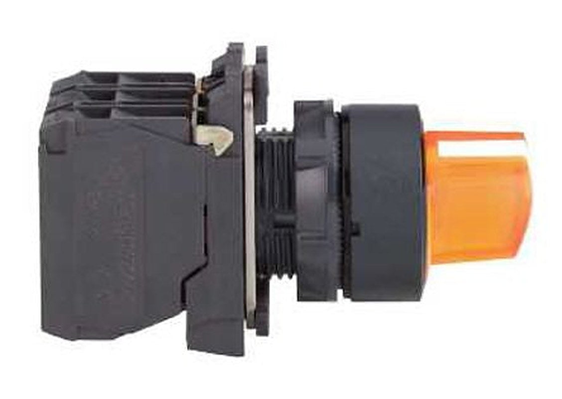 Schneider Electric Knob Selector Switch - (SPDT) 22 mm Cutout Diameter Illuminated 3 Positions