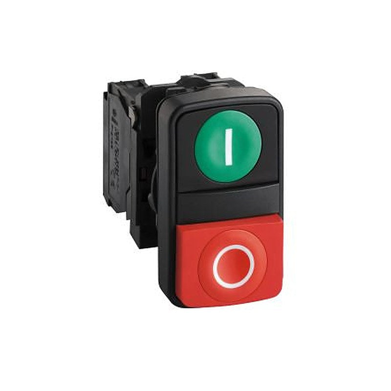 Schneider Electric Harmony XB5 Series Push Button Switch, Slow Break, Panel, 22 mm Cutout, SPDT, IP66, IP69, IP69K, 600