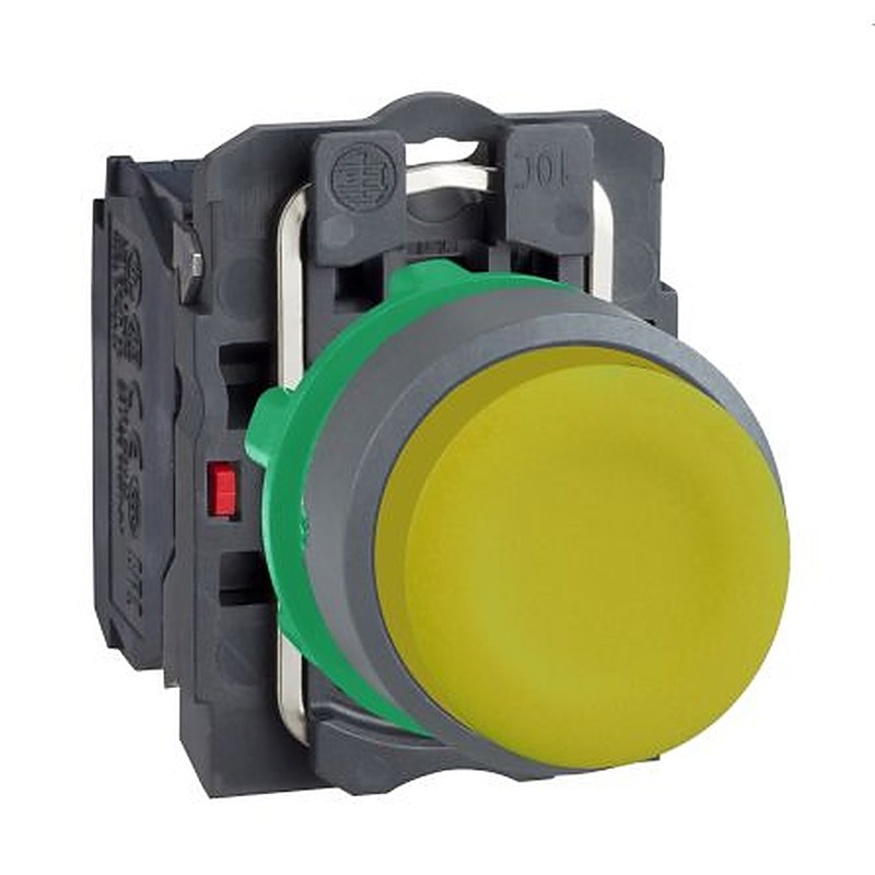 Schneider Electric Harmony Series Push Button Switch, Spring Return, Panel, 22.5 mm Cutout, 1 NO, IP66, IP67, 600 V dc