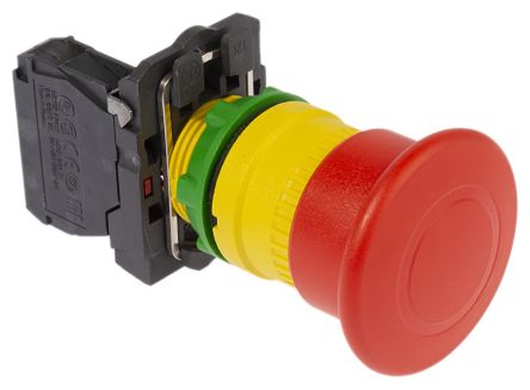 Schneider Electric Harmony Series Pull Release Emergency Stop Push Button, Panel Mount, 22 mm Cutout, 1 NC, IP66
