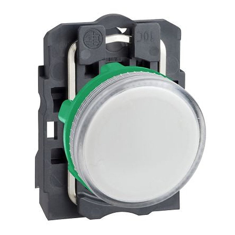 Schneider Electric, Harmony, Panel Mount White LED Pilot Light, 22 mm Cutout, IP67, IP66, Round, 250V