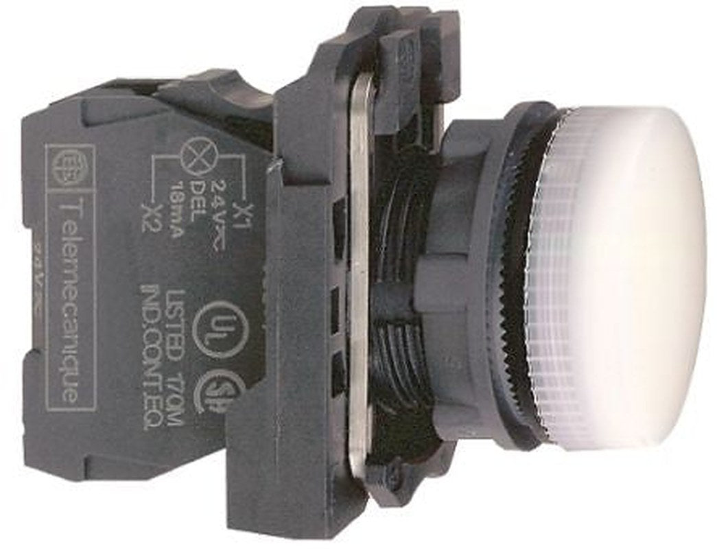 Schneider Electric, Harmony, Panel Mount White LED Pilot Light, 22 mm Cutout, IP66, IP67, Round