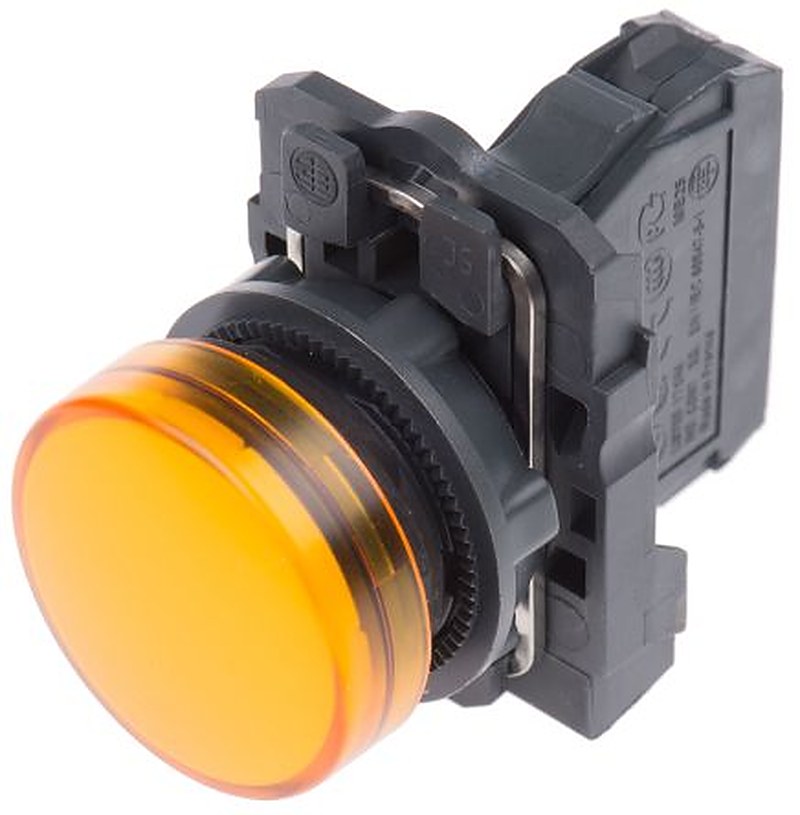 Schneider Electric, Harmony, Panel Mount Orange LED Pilot Light, 22 mm Cutout, IP66, IP67, Round