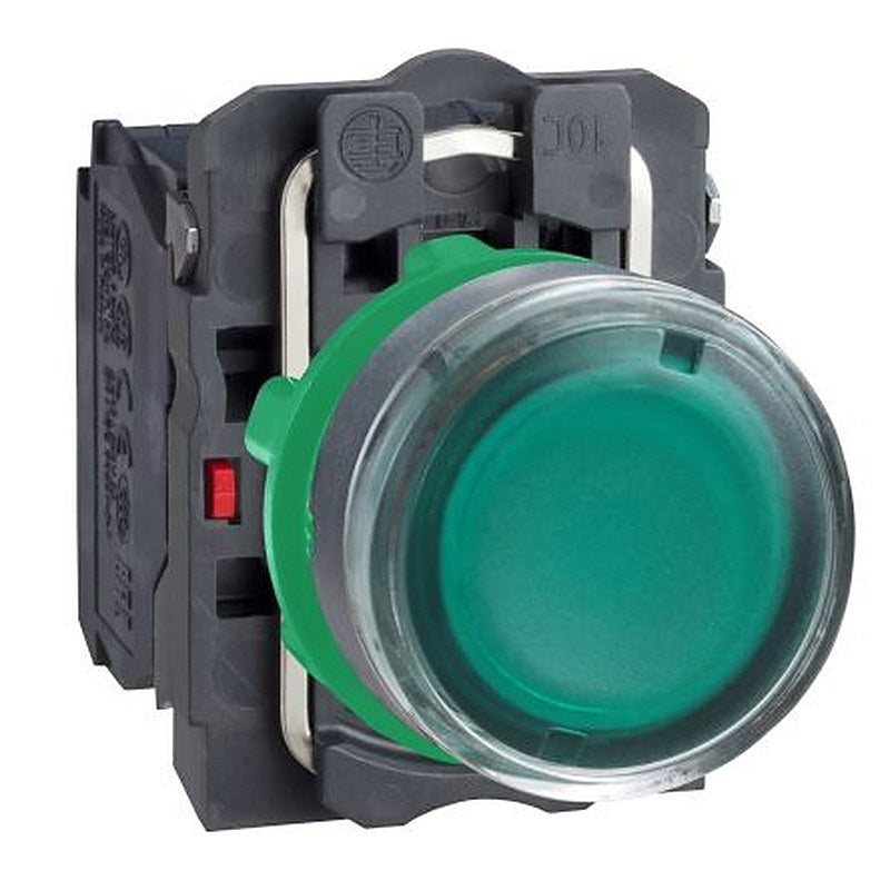 Schneider Electric Harmony Series Illuminated Push Button Switch, Spring Return, Panel, 22.5 mm Cutout, 1 NO/1 NC, IP66,