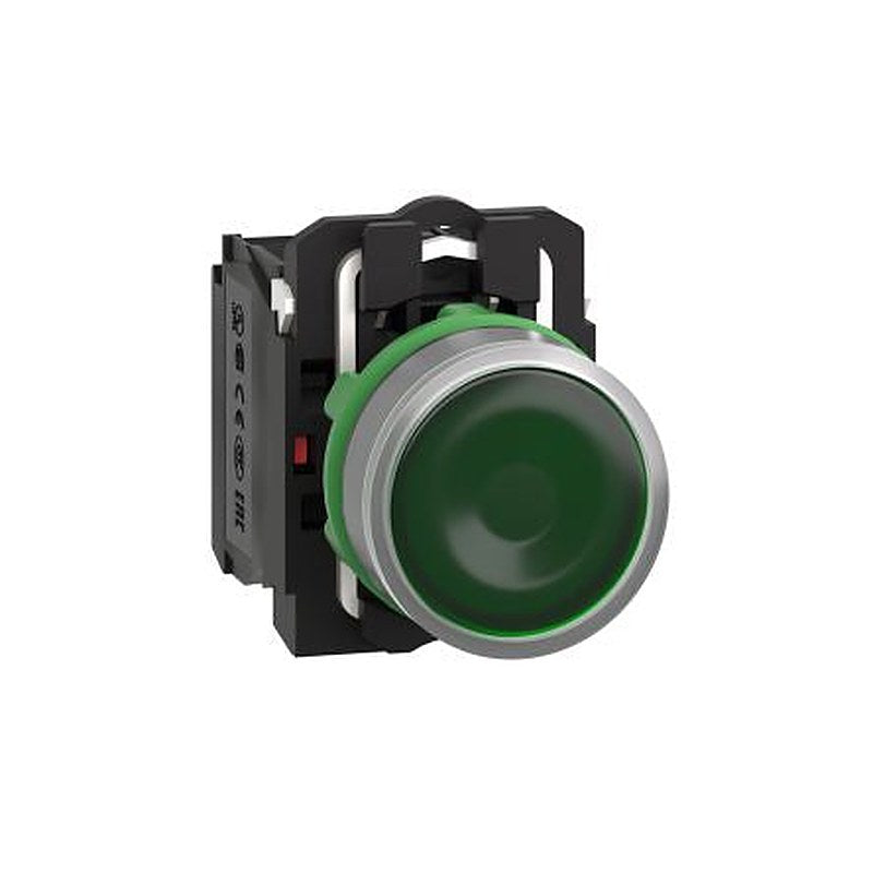 Schneider Electric Harmony Series Illuminated Push Button Switch, Spring Return, Panel, 22 mm Cutout, SPDT, IP66, IP67,