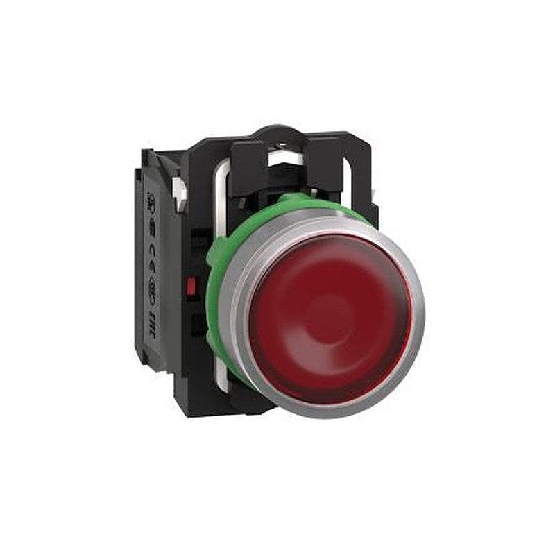 Schneider Electric Harmony Series Illuminated Push Button Switch, Spring Return, Panel, 22.5 mm Cutout, SPDT, IP66,