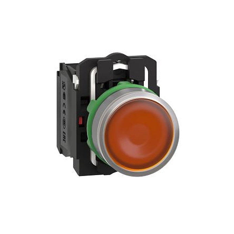 Schneider Electric Harmony Series Illuminated Push Button Switch, Spring Return, Panel, 22 mm Cutout, SPDT, IP66, IP67,