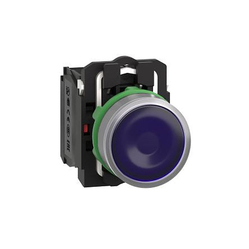 Schneider Electric Harmony Series Illuminated Push Button Switch, Spring Return, Panel, 22 mm Cutout, SPDT, IP66, IP67,