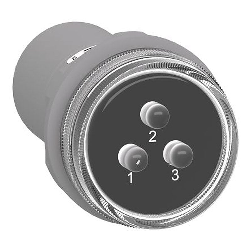 Schneider Electric, Harmony XB5, Panel Mount White LED Pilot Light, 30 mm Cutout, IP67, Round, 400V
