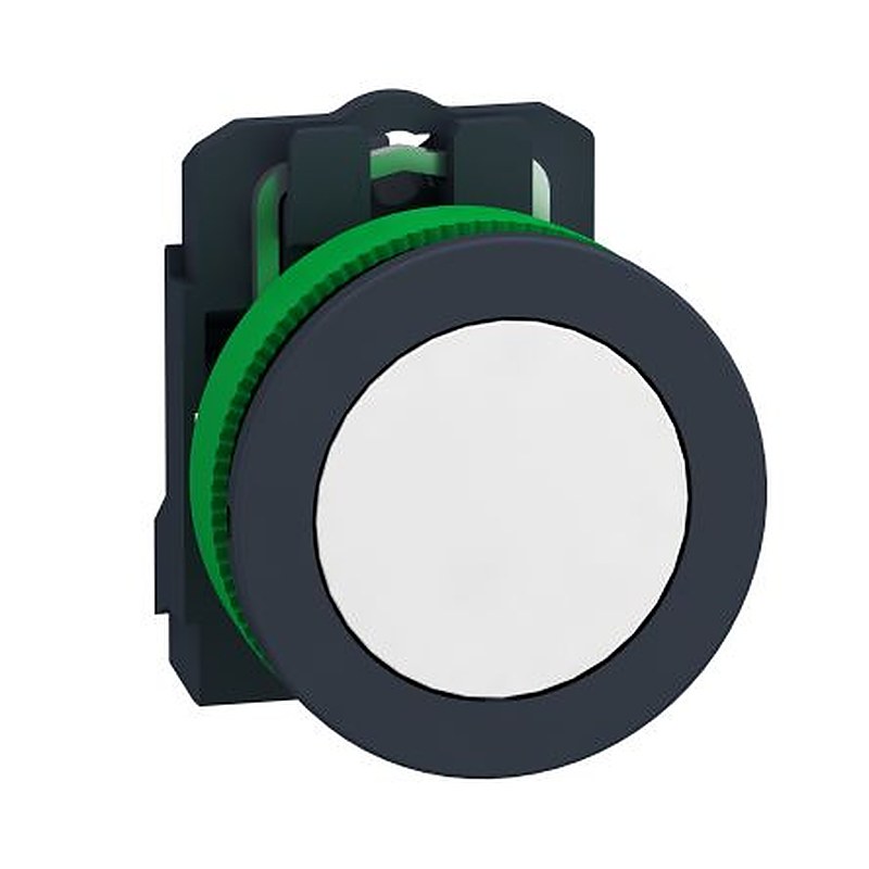 Schneider Electric XB5 Series Push Button Switch, Spring Return, Panel, 30 mm Cutout, SPST, White LED, IP69