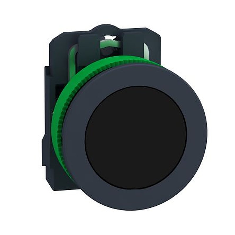 Schneider Electric XB5 Series Push Button Switch, Spring Return, Panel, 30 mm Cutout, SPST, Black LED, IP69, 600 V dc