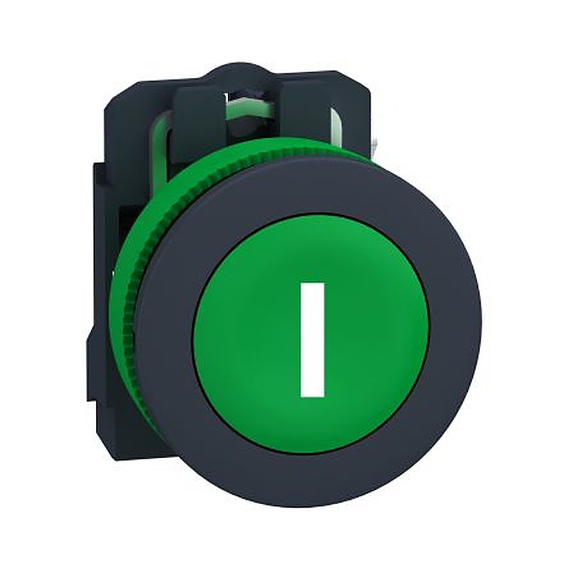 Schneider Electric XB5 Series Push Button Switch, Spring Return, Panel, 30 mm Cutout, SPST, Green LED, IP69