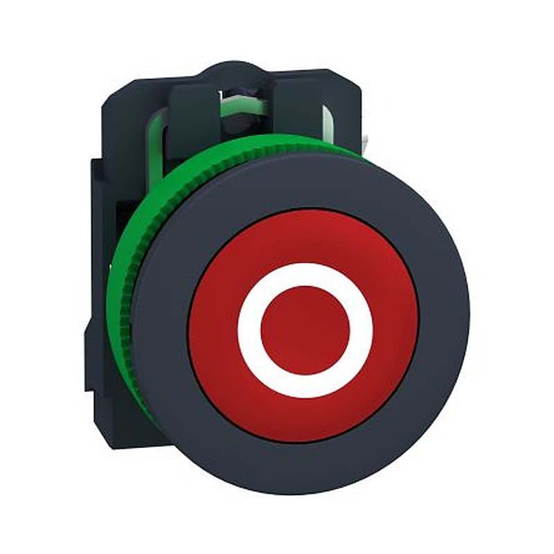 Schneider Electric XB5 Series Push Button Switch, Spring Return, Panel, 30 mm Cutout, SPST, Red LED, IP69, 600 V dc 240