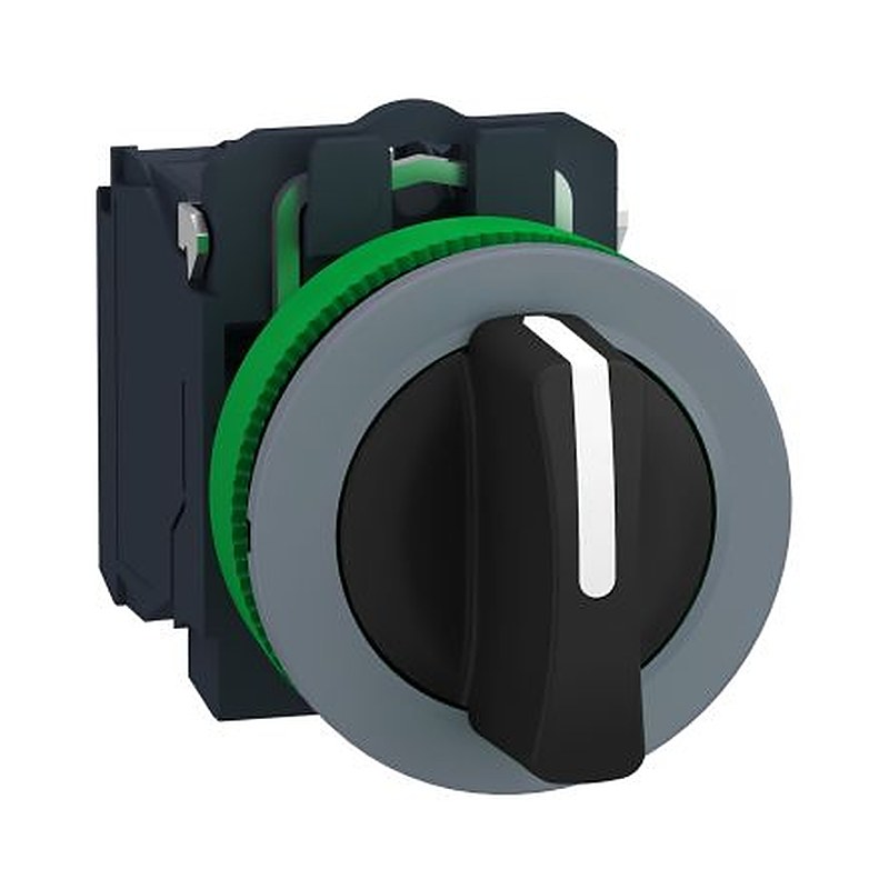 Schneider Electric Handle Selector Switch - (2 NO) 30.5 mm Cutout Diameter 3 Positions