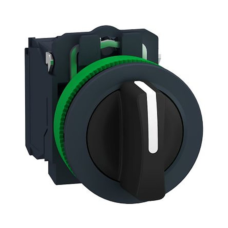 Schneider Electric Spring Return Selector Switch - (DPST) 30 mm Cutout Diameter 3 Positions
