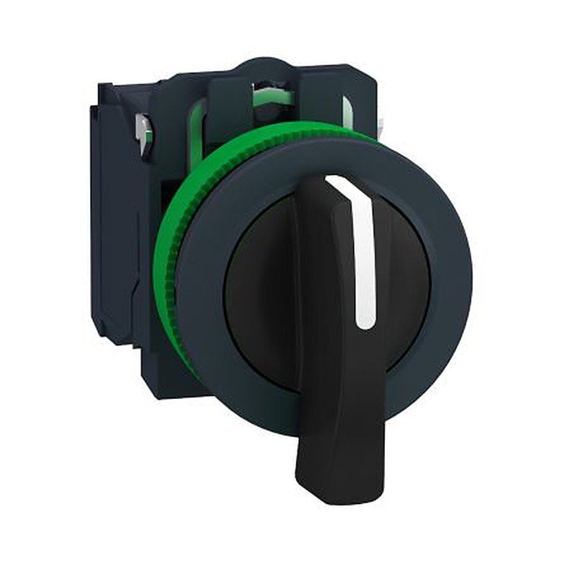 Schneider Electric Spring Return Selector Switch - (DPST) 30 mm Cutout Diameter 3 Positions