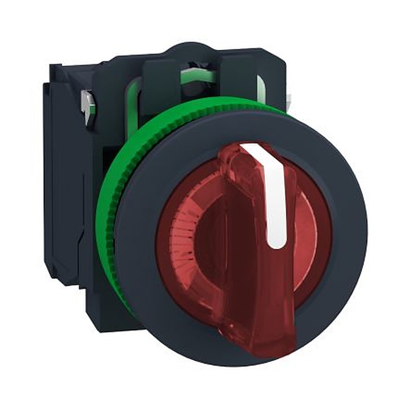 Schneider Electric Selector Switch - (SPDT) 30 mm Cutout Diameter Illuminated 3 Positions