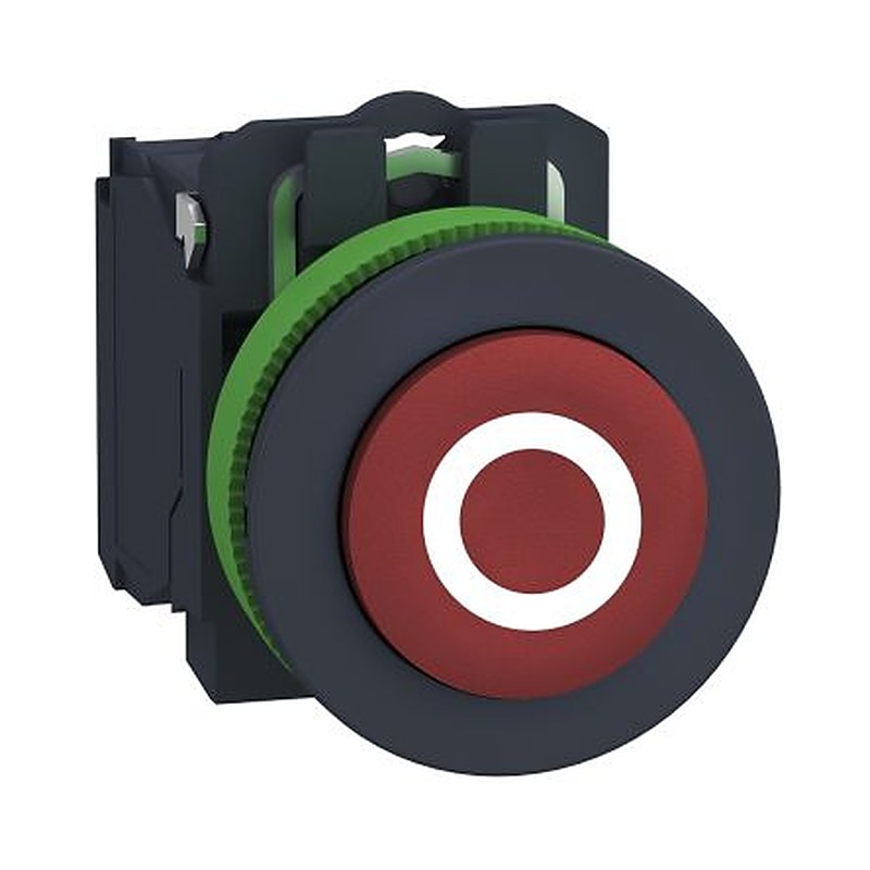 Schneider Electric XB5 Series Push Button Switch, Panel Mount, 30 mm Cutout Red, SPST, IP66, IP67, IP69, IP69K