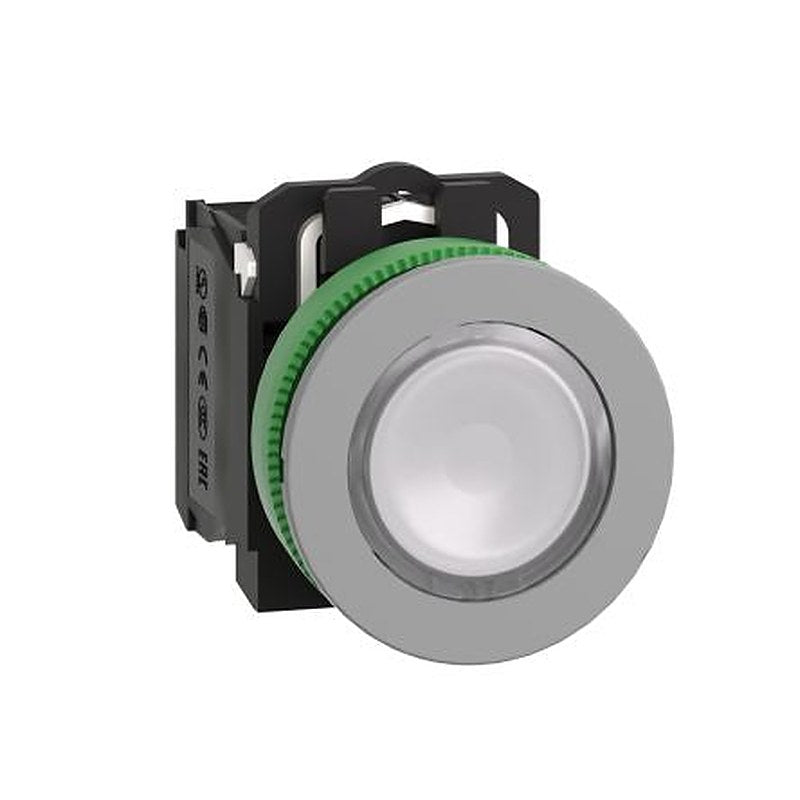 Schneider Electric Harmony Series Illuminated Push Button Switch, Spring Return, Panel, 22 mm Cutout, SPDT, IP66, IP67,