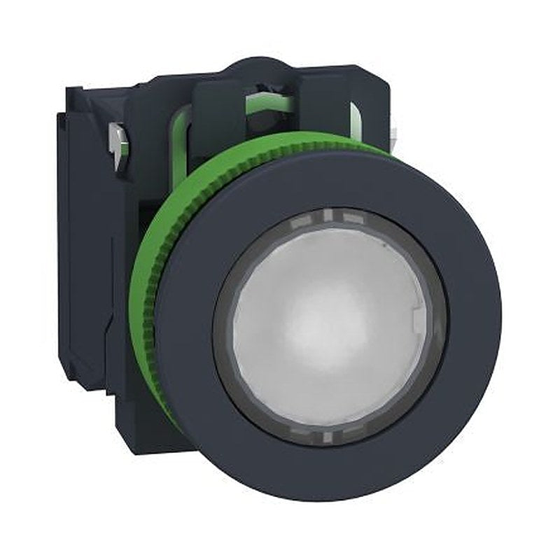 Schneider Electric XB5 Series Illuminated Push Button Switch, Panel Mount, 30 mm Cutout White, SPDT