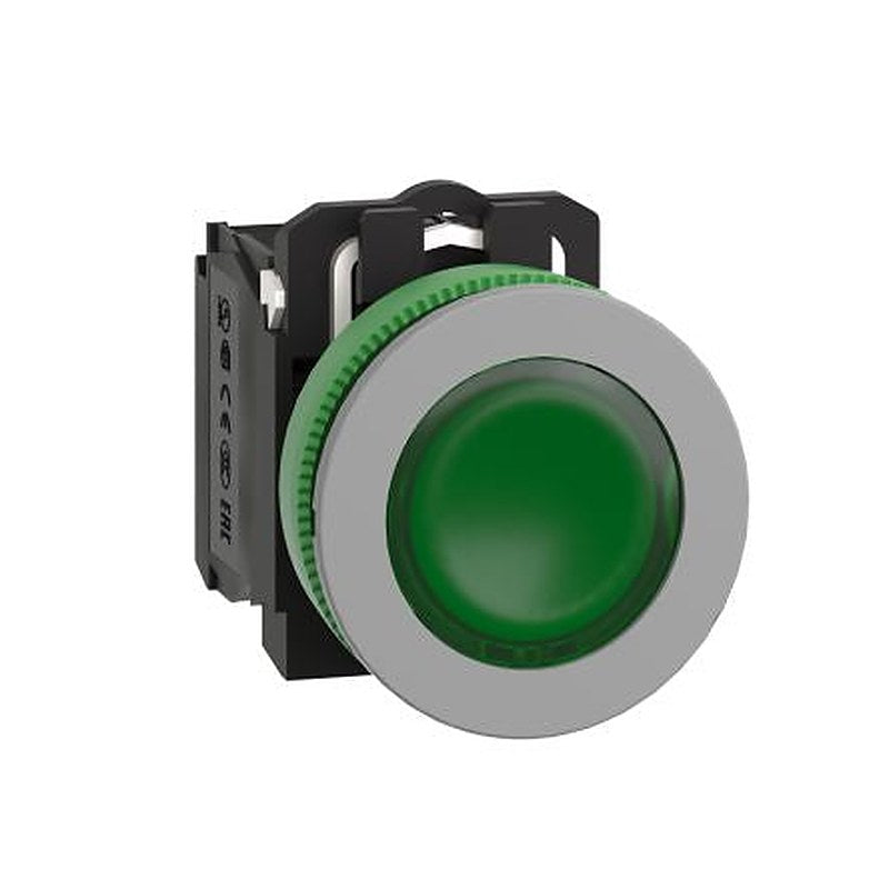 Schneider Electric Harmony Series Illuminated Push Button Switch, Spring Return, Panel, 30.5 mm Cutout, SPDT, IP67, 600